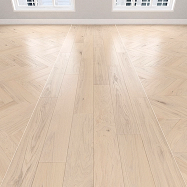 Light Oak Parquet: Herringbone, Linear, Chevron 3D model image 1 