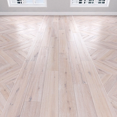 Parquet Oak Pearl: Herringbone, Linear, Chevron 3D model image 1 