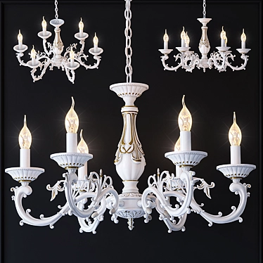 Aurora 9-Light Chandelier 3D model image 1 