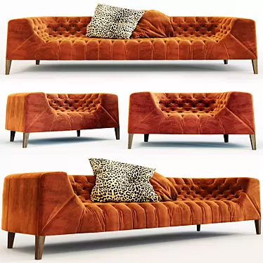 Italian Art-Deco Sofa Set 3D model image 1 