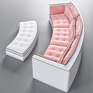 Circular Cozy Sofa 3D model image 1 