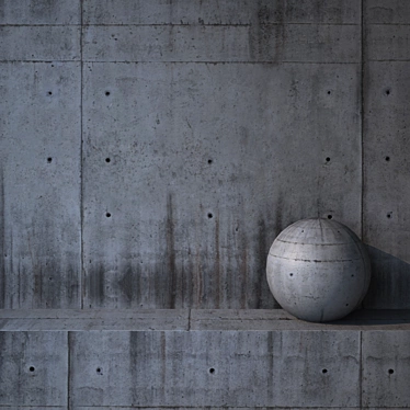 Seamless Concrete Wall Texture 3D model image 1 