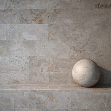 Seamless Travertine Texture 3D model image 1 