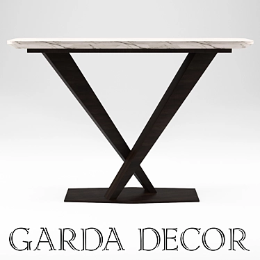 Garda Decor Console: Stylish Stone and Bronze 3D model image 1 