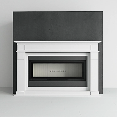 Panoramic Fireplace MB 120: Precision with Guillotine 3D model image 1 