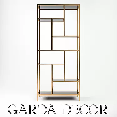 Garda Decor Stainless Steel Shelving 3D model image 1 