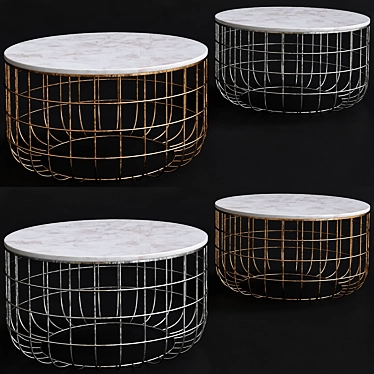 Modern Minimalist Memphis Table 3D model image 1 