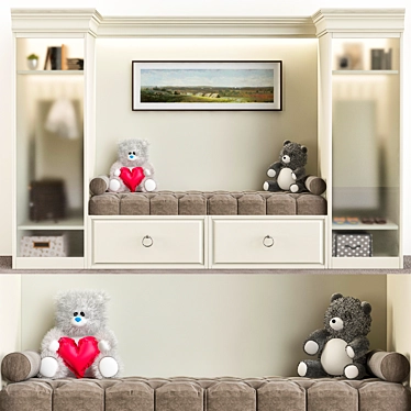 Cozy Teddy Wardrobe 3D model image 1 