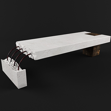 Concrete Elegance: Expose Table 3D model image 1 