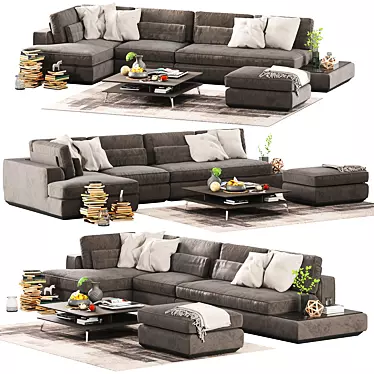 Title: Loman Ditre Italia Sofa Set 3D model image 1 