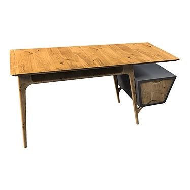 Modern Study Desk 3D model image 1 