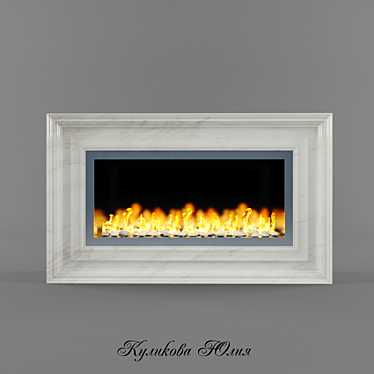 Marble Bioethanol Fireplace 3D model image 1 