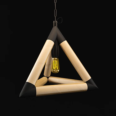 Modern Triangular Pendant Light 3D model image 1 