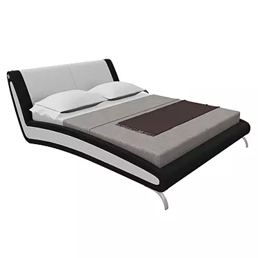 Modern Eco-Leather Bed Malta 3D model image 1 