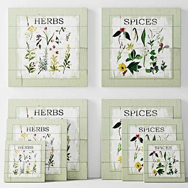 Title: Carol Robinson Spice & Herb Panel - Transform Your Space! 3D model image 1 