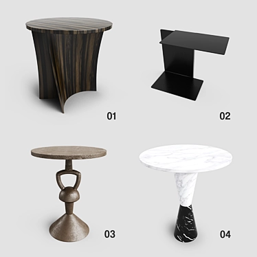 Elegant Tables Collection 3D model image 1 