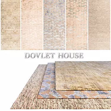 DOVLET HOUSE Carpets - Set of 5 (Part 250) 3D model image 1 