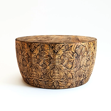 Boho Mango Wood Coffee Table 3D model image 1 