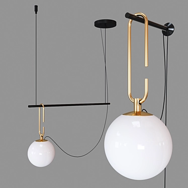 Modern Pendant Lamp: Stylish Suspended Lighting 3D model image 1 