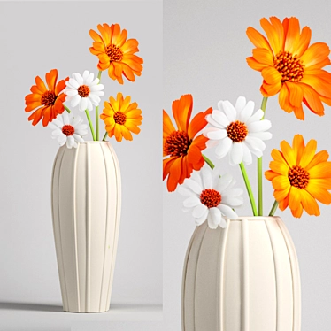 Elegance in Glass Vase 3D model image 1 