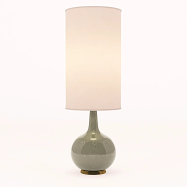 Shellish Gray Hunlen Table Lamp 3D model image 1 