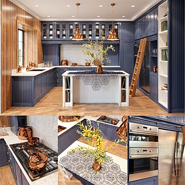 Elegant Crystal Palace Kitchen 3D model image 1 