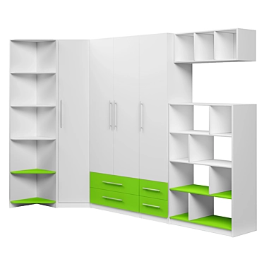 Kids Furniture San Francisco: Stylish Storage Solutions 3D model image 1 