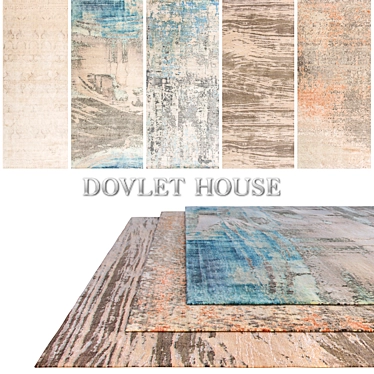 Title: DOVLET HOUSE Carpets: 5-Piece Set (Part 261) 3D model image 1 