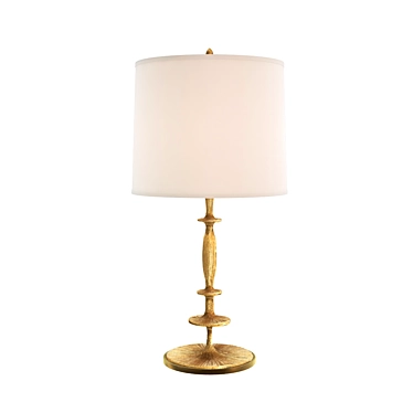 Gilded Lotus Table Lamp: Modern Elegance 3D model image 1 
