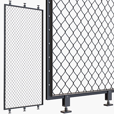 Modular Rabitz Mesh Panel 3D model image 1 