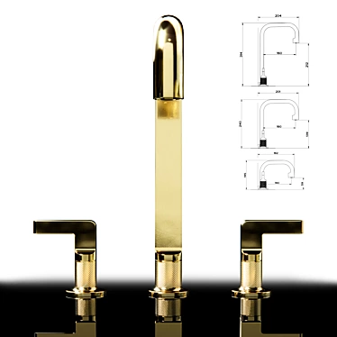 Gessi Inciso- | Basin Mixer 3D model image 1 