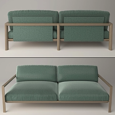 Elegant Linf Sofa & Etoile Side Table 3D model image 1 