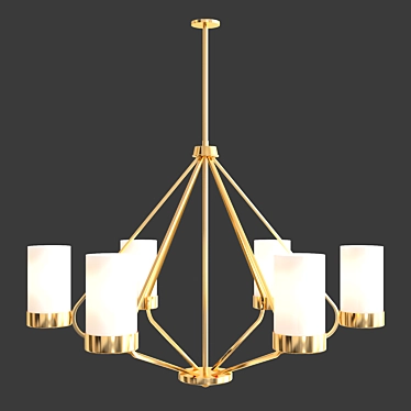 Modern Indigo Chandelier 3D model image 1 