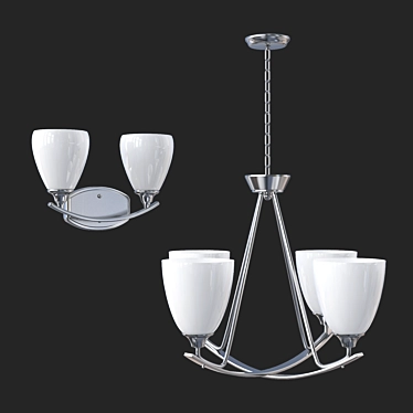 Stunning Stansbury Chandelier: Elegant, Contemporary, Luxurious 3D model image 1 