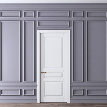 Elegant Wall Moulding: Enhance Your Space 3D model image 1 