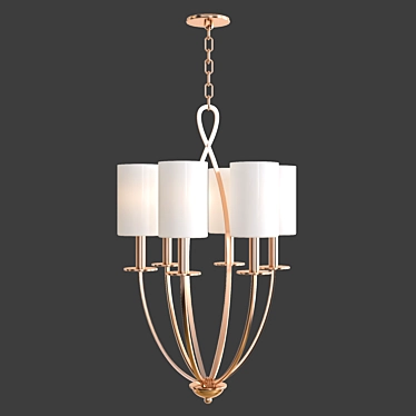 Elegant Castana Chandelier: 3D-Ready & Versatile 3D model image 1 