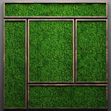 Natural Green Wall: Stabilized Moss 3D model image 1 