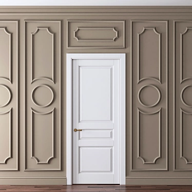 Elegant Wall Moulding: Transform Any Space 3D model image 1 