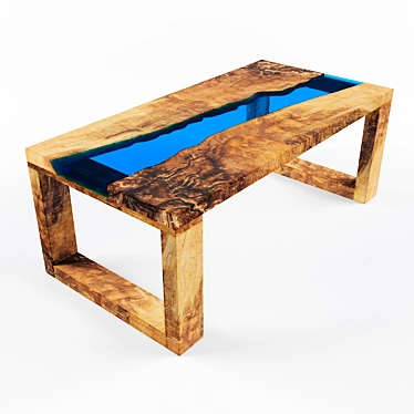 Epoxy Resin Slab Coffee Table 3D model image 1 