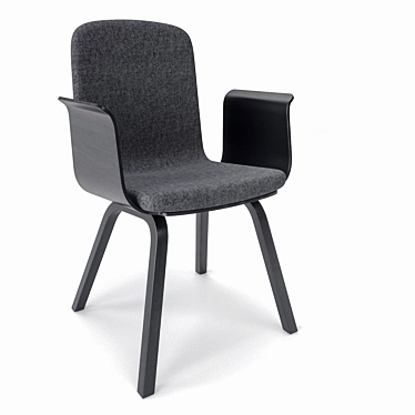 Bolia Hazel Chair: Sleek Design, Dark Grey Fabric 3D model image 1 