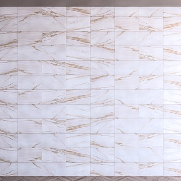 Golden Calacatta Marble Panel Wall 8 3D model image 1 