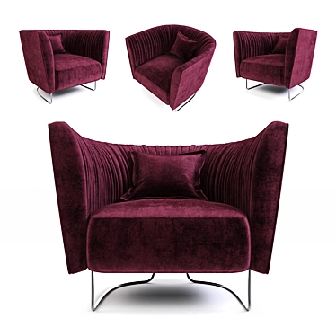 Elegant Shellon Armchair: Sleek Design & Comfort 3D model image 1 