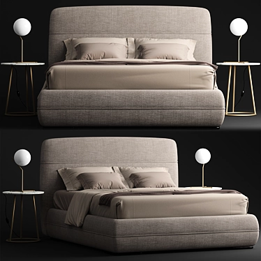 Mandarine Dream Bed 3D model image 1 