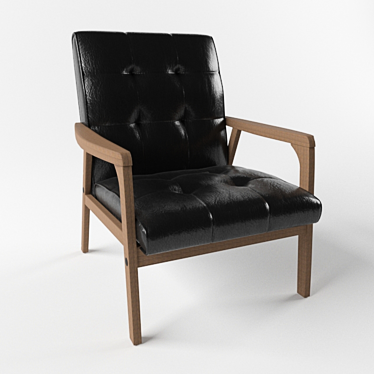 Elegant Ergonomic Chair 3D model image 1 