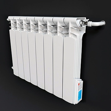 Wall-Mounted Electric Convector 3D model image 1 