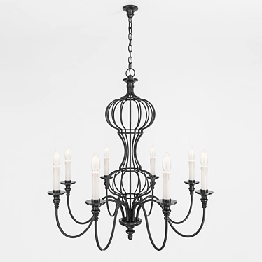 Elegant 8-Light Chandelier: Savoy House 3D model image 1 