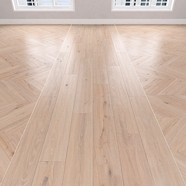 Oak Parquet: Herringbone, Linear, Chevron 3D model image 1 