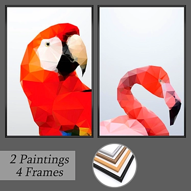 Versatile Set of Wall Paintings 3D model image 1 