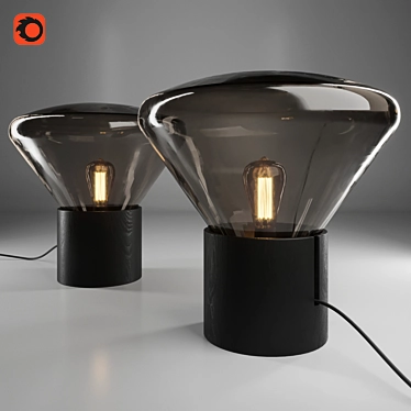 Brokis Muffins Oak Wood Lamp 3D model image 1 
