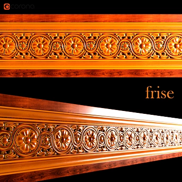 Elegant frise for exquisite interiors 3D model image 1 